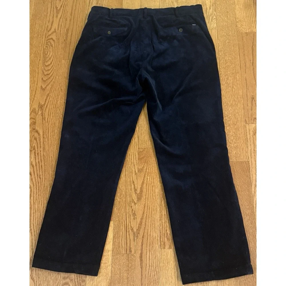 Polo Ralph Lauren Corduroy Pants 36x30 Navy Blue Stretch Classic Fit Trousers